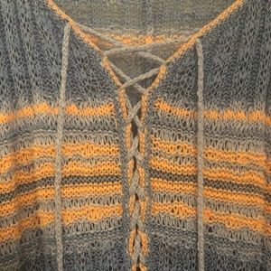 Free People bell sleeve crochet sweater